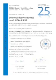 25 Jahre Zertifizierter Entsorgungsfachbetrieb